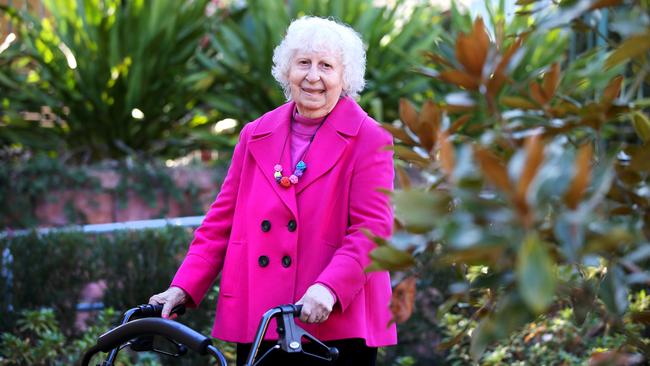 Pauline Potts, still going strong at 105, at a nursing home in Newcastle, on Monday. Picture: Jane Dempster