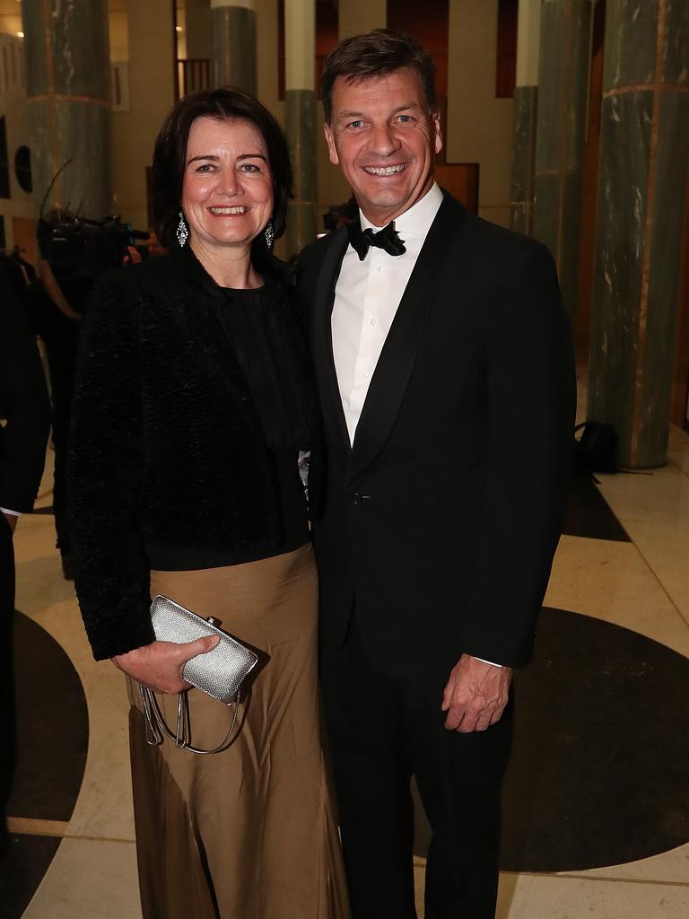 Angus Taylor and his wife Louise. Picture: Gary Ramage