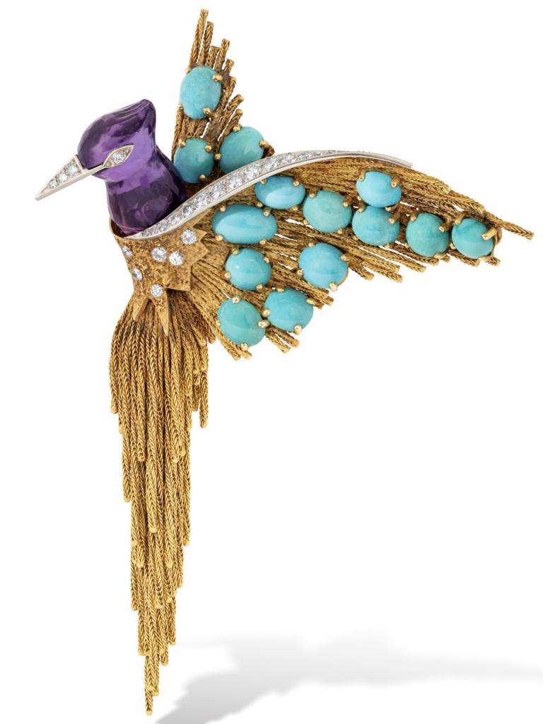 This hummingbird brooch sold for $294,000. Picture: Christie's