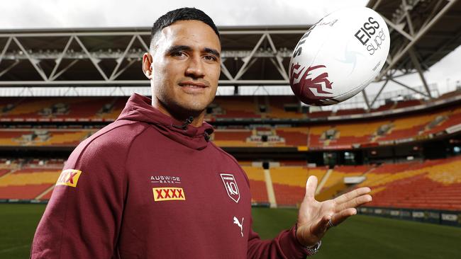 Valentine Holmes from the Queensland Maroons pictured at Suncorp Stadium on the first day of the Maroons camp, Brisbane 31st of May 2021. (Image/Josh Woning)