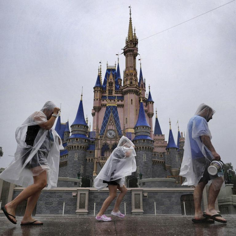 All four of Disney's Florida theme parks closed early Wednesday due to the forecast track of the storm. Picture: Joe Burbank/Orlando Sentinel via AP