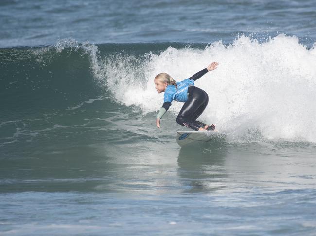 Lennox Head surfer Ocea Curtis competing at the NSW titles last year. The event is expected for August and is open for all FNC surfers.Photo Ethan Smith/Surfing NSW.