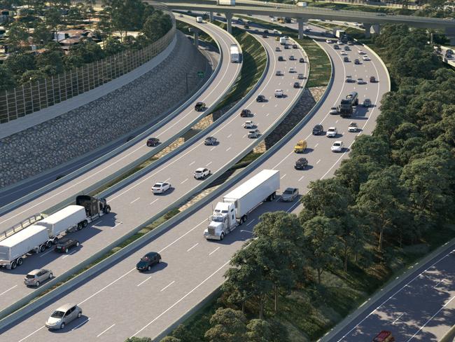 Artist impressions of the North East Link, which will carry up to 135,000 vehicles a day.  Picture: STATE GOVERNMENT