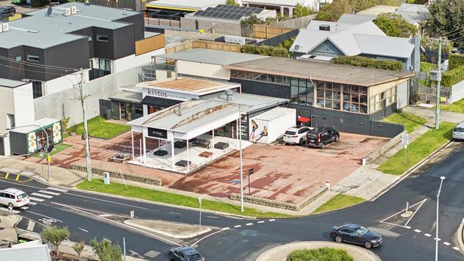 The former mechanic’s garage and restaurant is located at the gateway to Barwon Heads’ main shopping strip.