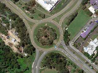 The State Government plans to install traffic lights at the intersection of Nicklin Way and Caloundra Road as part of its proposed upgrades for the junction. Picture: Google Maps