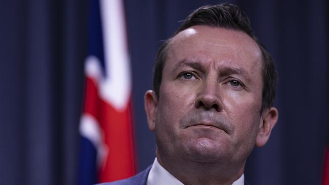 WA Premier Mark MxGowan has threatened an indefinite hard border with NSW if they can't "kill" COVID-19. Picture: Matt Jelonek/Getty Images