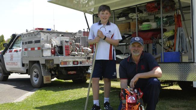 James and Macclesfield Fire Brigade volunteer Eric Bast.