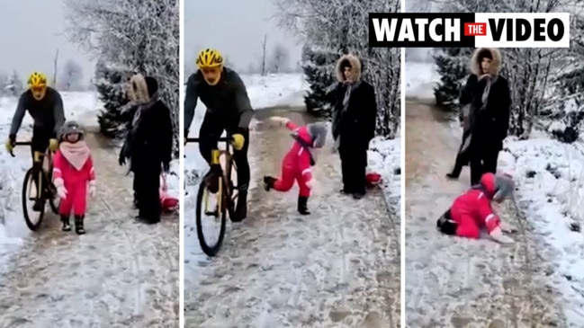 Cyclist knocks down girl