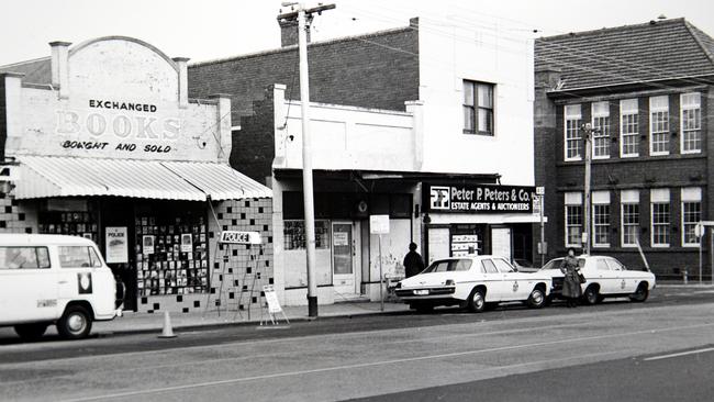 The Thornbury bookshop where Maria James was murdered in June 1980.