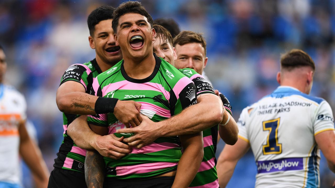 NRL 2021 RD22 South Sydney Rabbitohs v Gold Coast Titans - Latrell Mitchell, TRY