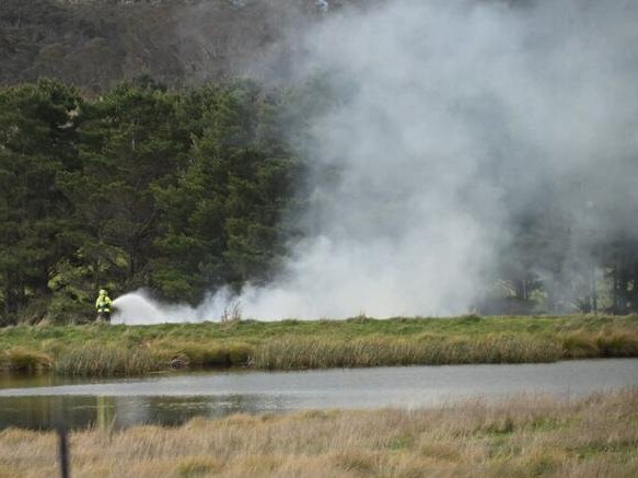 Firefighters extinguished the blaze. Credit: 7 NEWS