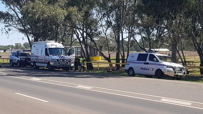 Roma district police conducting roadside breath and drug testing during road safety week.