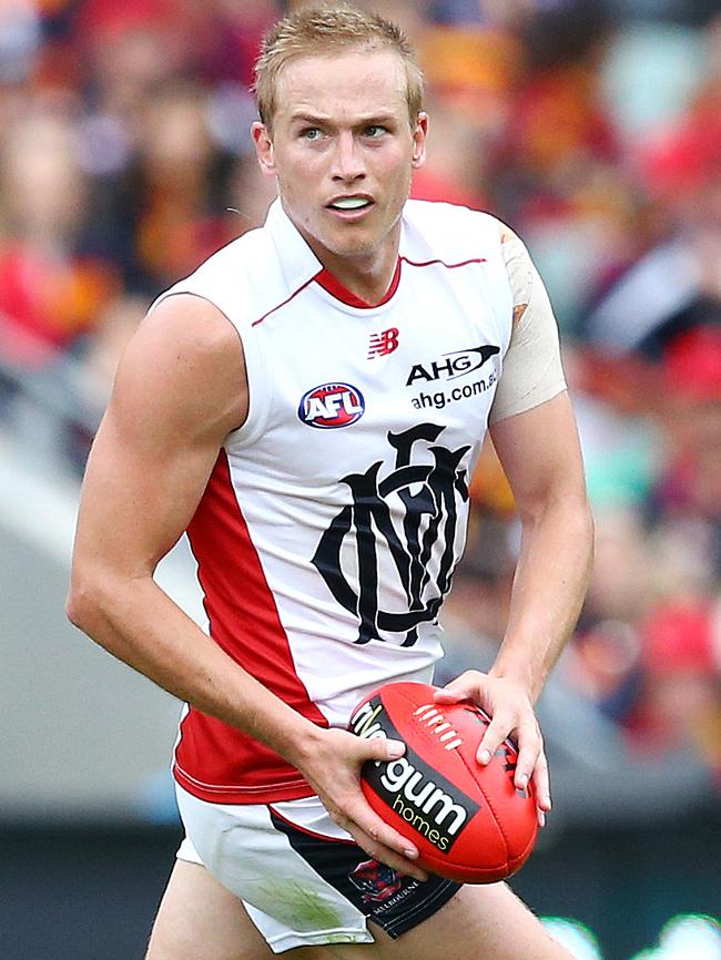 Bernie Vince in action for Melbourne. Picture: Sarah Reed