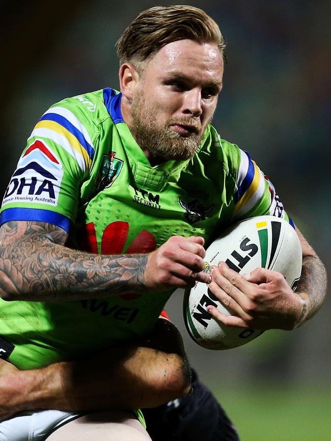 Blake Austin in action for the Raiders.