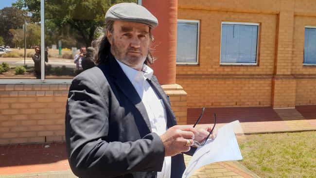 Geoffrey Mortensen leaves the Elizabeth Magistrates Court after pleading guilty to two counts of animal neglect. Picture: Colin James