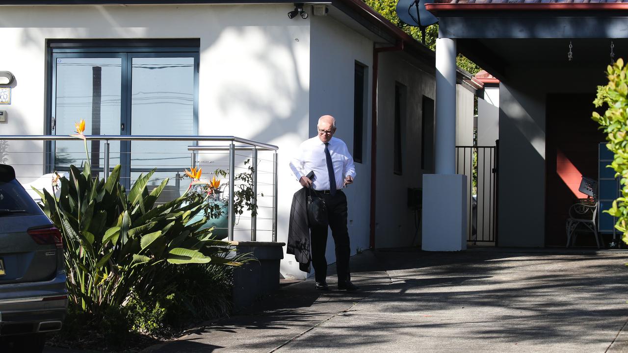 Former PM Scott Morrison is seen leaving his home in Sydney. Picture: Gaye Gerard