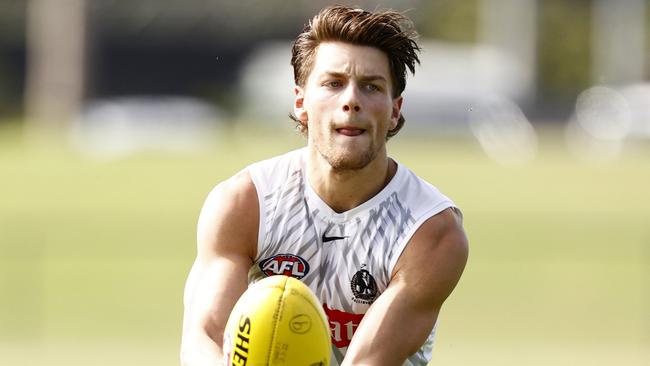 Patrick Lipinski has a great role at the Magpies. Picture: Darrian Traynor/Getty Images