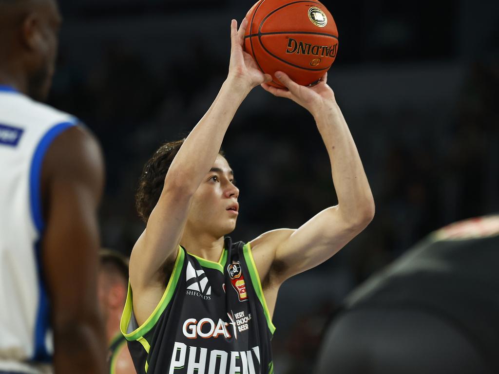 Owen Foxwell was thrown in the deep end against Melbourne United, but took to it with aplomb. Picture: Getty Images