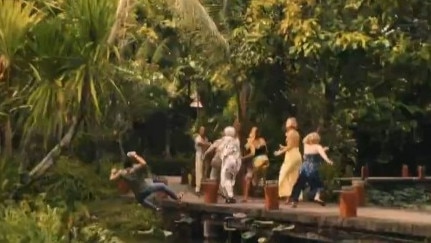 Scenes from The White Lotus season finale.