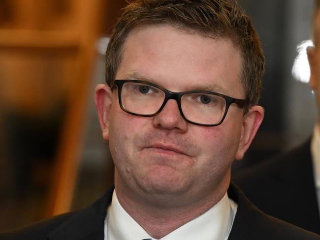 ADELAIDE, AUSTRALIA - NewsWire Photos JUNE 14, 2023: Premier Peter Malinauskas watches Health Minister Chris Picton discuss the reinstatement of teaching accreditation at the WomenÃ•s and ChildrenÃ•s Hospital prior to Parliament Question Time. Picture: NCA NewsWire / Brenton Edwards