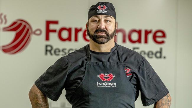 Michael Gurney, Production Chef at FareShare, Morningside. Picture: Richard Walker