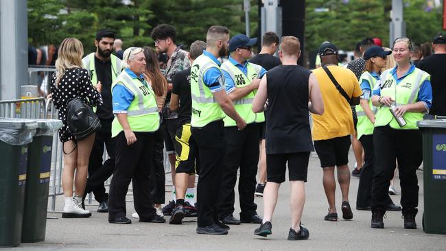 Security checks ahead of Festival X. Picture: David Swift