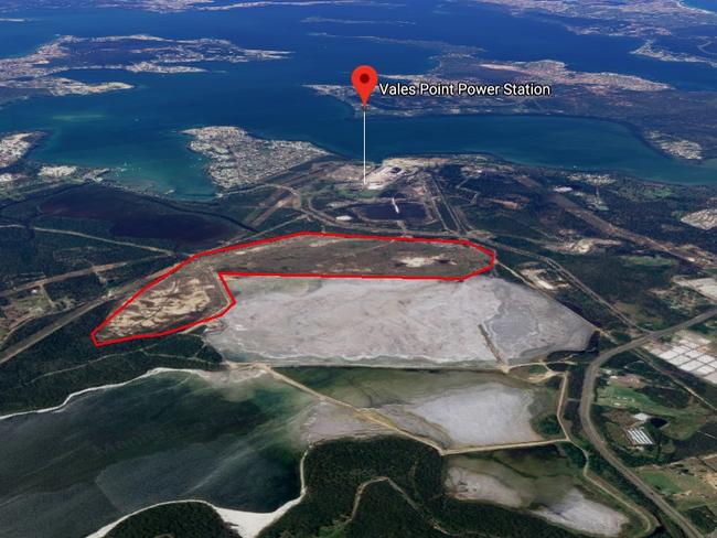 Location of the proposed Vales Point solar farm. Picture: Google Maps.