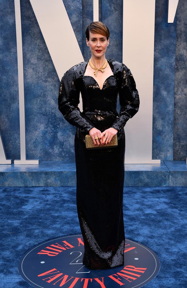 Sarah Paulson wears Nina Ricci for Vanity Fair’s party. Picture: Getty