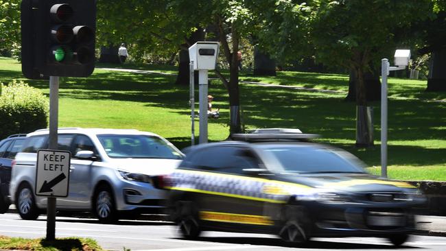 The camera at the intersection of King and La Trobe St caught the most motorists last financial year. Picture: Tony Gough