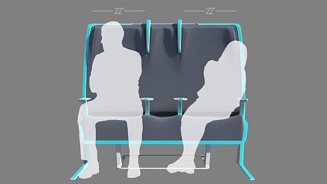 The seats can be adjusted to suit the needs of different passengers. Picture: SeymourPowell. 