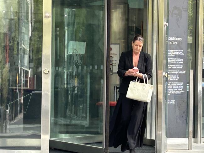 Gayle Maher outside the County Court after been sentenced to two years community corrections order for attempting to fraudulently cash in on her son's insurance policy.