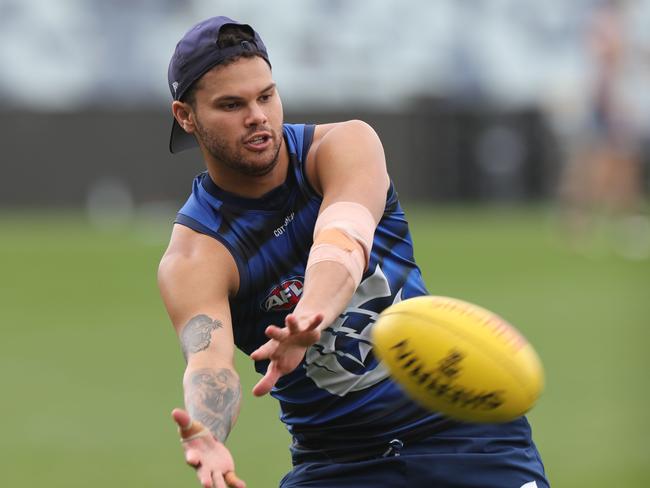 Brandan Parfitt at training. Picture: Peter Ristevski