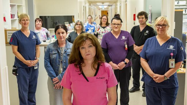 Dr Deborah Simmons and the nursing team who treated the mine blast victims. Picture: Daryl Wright