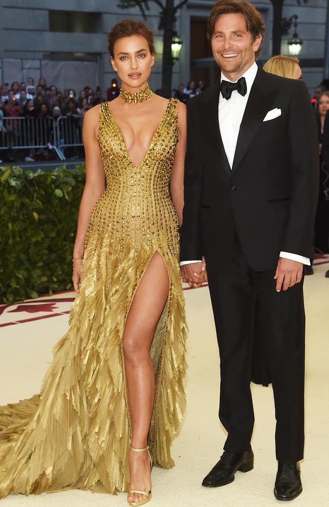 Irina Shayk and Bradley Cooper attend the Heavenly Bodies: Fashion &amp; The Catholic Imagination Costume Institute Gala at The Metropolitan Museum of Art. Picture: Getty