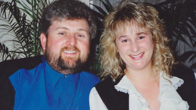 Michael John Russell pictured with his wife Polly.