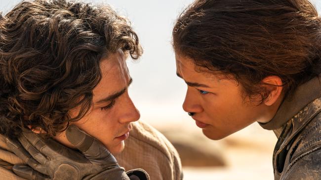 Timothée Chalamet as Paul Atreides and Zendaya as Chani in Dune: Part Two. Picture: Universal Pictures