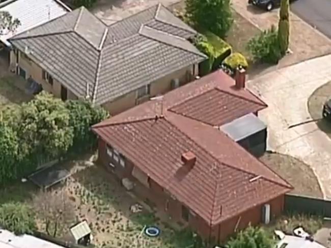 Police negotiated with a 22-year-old man for several hours before arresting him just before 7pm. Picture: 7 News