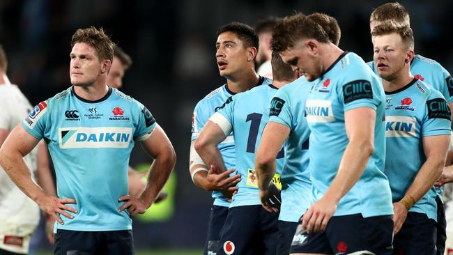 There looks to be plenty more pain on the menu for Michael Hooper and his Waratahs. Picture: Mark Metcalfe/Getty Images