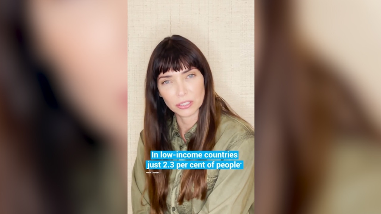 Erica Packer has united with other Australians in a UNICEF video calling for vaccine equity