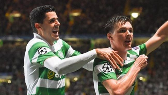 Tom Rogic celebrates.