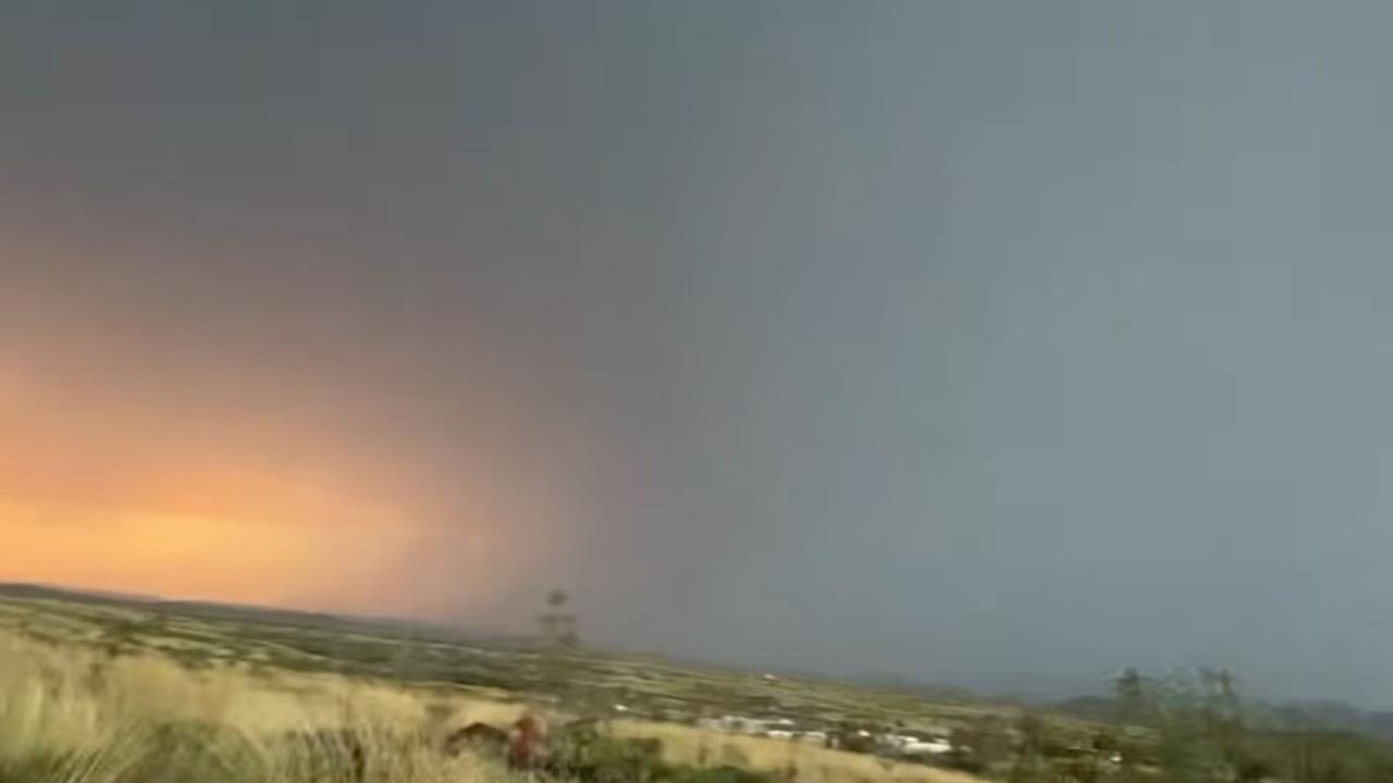 An unexpected freak storm swept through the Pilbara town of Marble Bar, destroying several houses and damaging structures. Picture: Marble Bar Community Resource Centre.