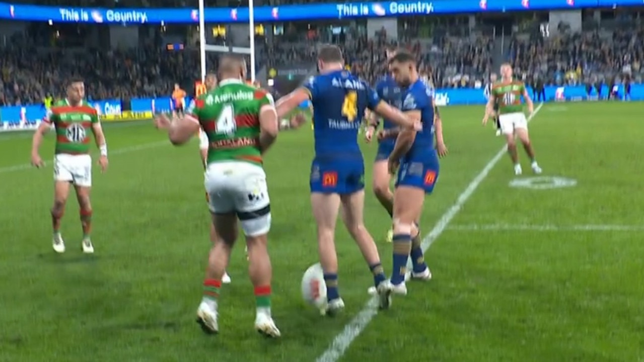 That's an unforced error from the Eels. Photo: Fox Sports