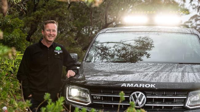 Brendon Drysdale with his new VW Amarok he recently bought online. Picture / Monique Harmer