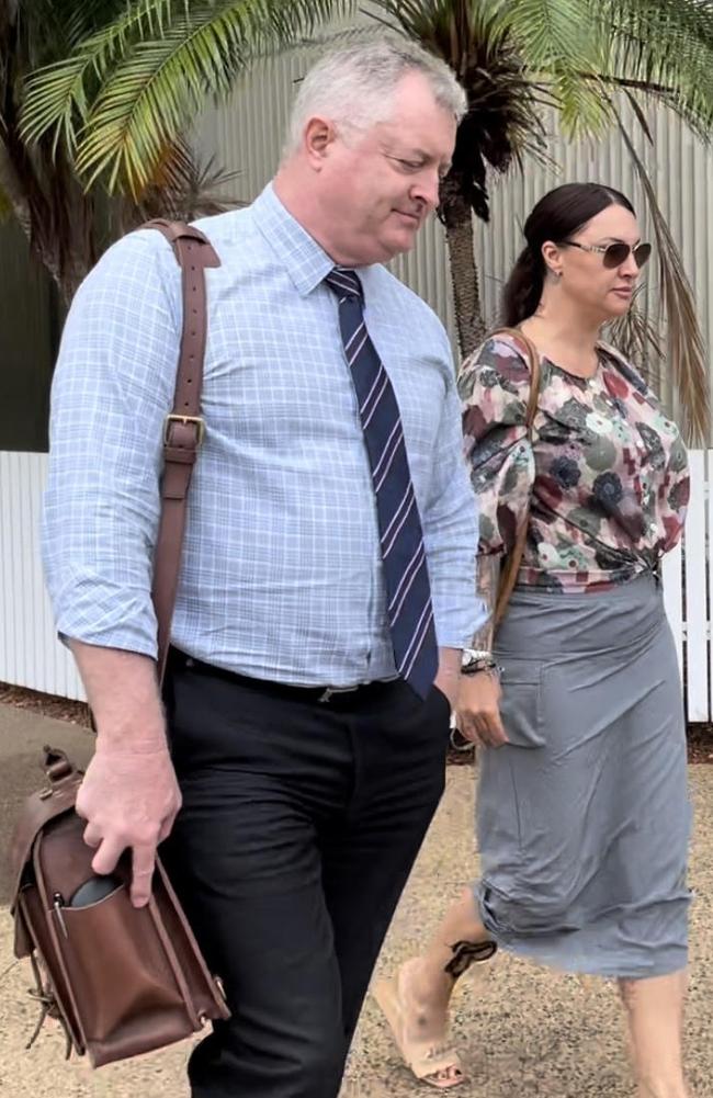 Darwin cosmetic nurse Rachel Louise Hale leaves Darwin Local Court on Thursday with her lawyer Ray Murphy.