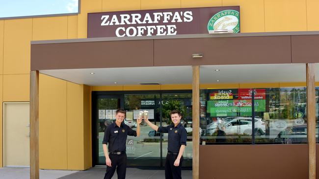 Ashley Byers and Jordan Wyborn open a second Zarraffas store.