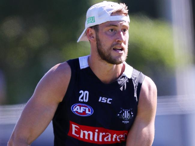 Collingwood training at Olympic Park. ben Reid . Pic : Michael Klein
