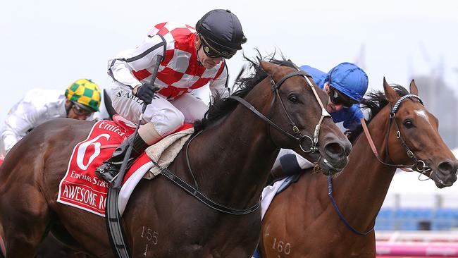 Awesome Rock took the honours in last year’s Emirates Stakes. Picture: Ian Currie