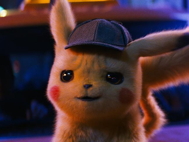 Detective Pikachu (voiced by Ryan Reynolds) in a scene from the movie Pokmon: Detective Pikachu. Supplied by Warner Bros.