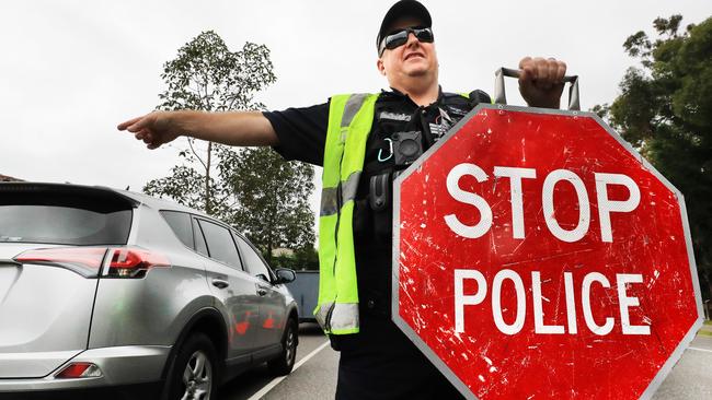 Police conduct an RBT operation.