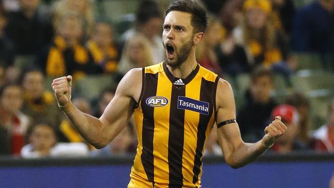 Jack Gunston’s move has been pivotal to Hawthorn’s success. Picture: George Salpigtidis